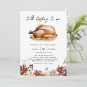 トルコを私に水の色感謝祭ディナーに話す 招待状 (スタンド正面)