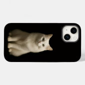 トルコアンゴラの黒4ラグジュアリーiPhone 14ケース Case-Mate iPhoneケース (裏面 (横))