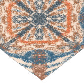 トルコインスパイア語：テクスチャード海軍とテラコッタ ショートテーブルランナー (コーナー)