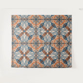 トルコインスパイア語：テクスチャード海軍とテラコッタ タペストリー (正面(横))