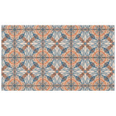 トルコインスパイア語：テクスチャード海軍とテラコッタ テーブルクロス (正面(横))