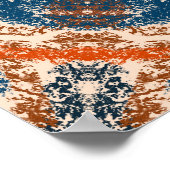 トルコインスパイア語：テクスチャード海軍とテラコッタ ポスター (角)