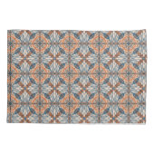 トルコインスパイア語：テクスチャード海軍とテラコッタ 枕カバー (裏面)