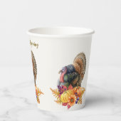 トルコカボンプキンサンクスギビング紙カップ 紙コップ (裏面)