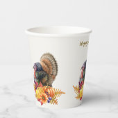 トルコカボンプキンサンクスギビング紙カップ 紙コップ (正面)