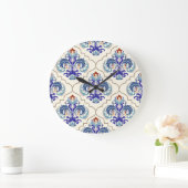 トルコカラフルのパターン:無限の美しい。 ラージ壁時計 (ホーム)