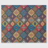トルコカラフル民族の模様 ラッピングペーパー (フラット)