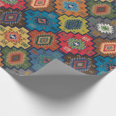トルコカラフル民族の模様 ラッピングペーパー (角)