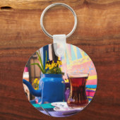 トルコカラフル茶 キーホルダー (正面)