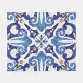 トルコカラフル語：ヴィンテージ東部パターン フリースブランケット (正面(横))