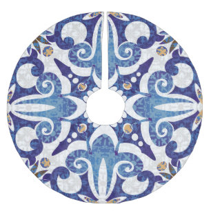 トルコカラフル語：ヴィンテージ東部パターン ブラッシュドポリエステルツリースカート