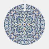 トルコカラフル語：無限のタイル優雅さ。 ガラスオーナメント (裏面)