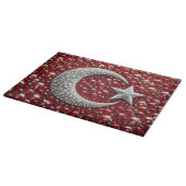 トルコカラーのガラス板 カッティングボード (角)