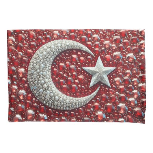 トルコカラーのシングル枕カバー 枕カバー (正面)