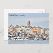 トルコガラタタワーイスタンブールポストカード ポストカード (正面/裏面)