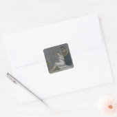 トルコガール、彼女の髪をバスで編まれる スクエアシール (封筒)