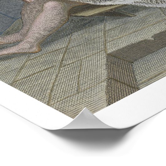 トルコガール、彼女の髪をバスで編まれる ポスター (角)