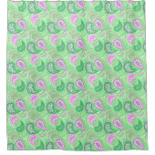 トルコキュウリ抽象芸術水玉模様パターン シャワーカーテン (正面)