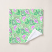 トルコキュウリ抽象芸術水玉模様パターン バスタオルセット (ウォッシュタオル)