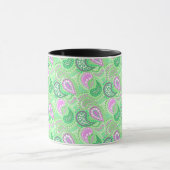 トルコキュウリ抽象芸術水玉模様パターン マグカップ (中央)