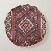 トルコキリムレッアステカドブルータン  ラウンドクッション (裏面)
