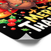 トルコサンタハッピーサンクスメリーサスサンクスギビングCh ポスター (角)