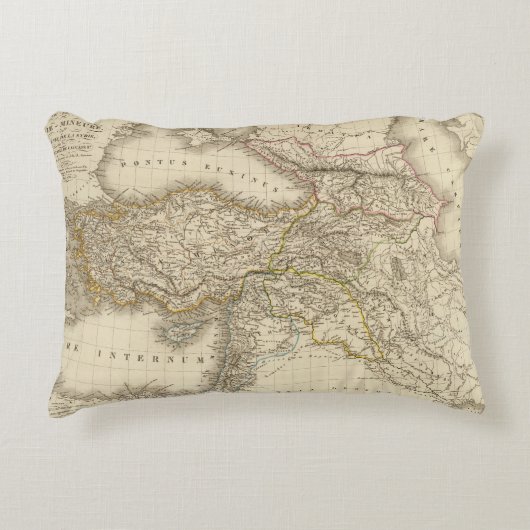 トルコシリアの地図 アクセントクッション (正面)
