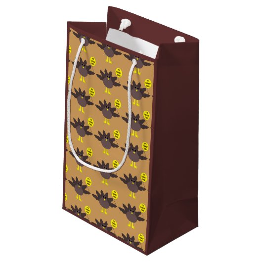 トルコタイムサンクスギビングカスタム抱き枕 スモールペーパーバッグ (裏面アングル)