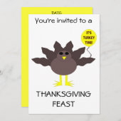 トルコタイムサンクスギビングパーティーカスタム招待状 招待状 (正面/裏面)