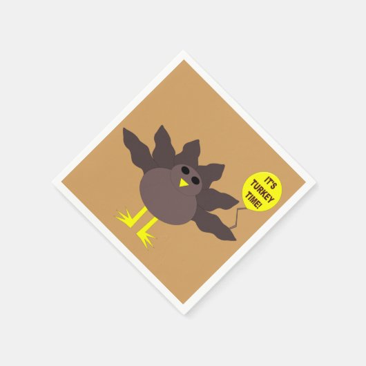トルコタイムサンクスギビング紙ナプキンス スタンダードカクテルナプキン (角)