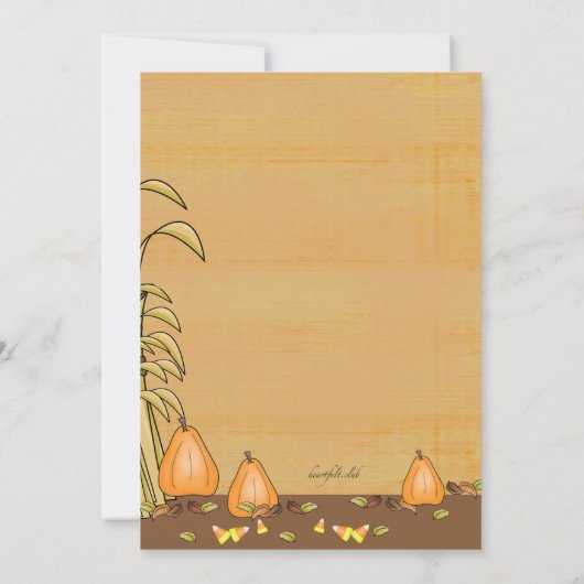 トルコディナータイムサンクスギビング招待状 招待状 (裏面)