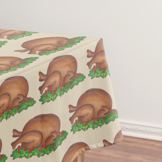 トルコデイハッピーサンクスギビングディナープラッタプリント テーブルクロス (インサイチュ)