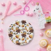 トルコト走おもしろい5k感謝祭走デザイン ペーパープレート (パーティー)