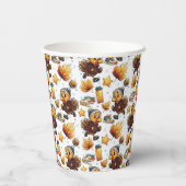 トルコト走おもしろい5k感謝祭走デザイン 紙コップ (裏面)