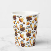 トルコト走おもしろい5k感謝祭走デザイン 紙コップ (左)