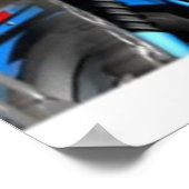 トルコバイクもしくは自転車に乗る人おもしろいポスター ポスター (角)