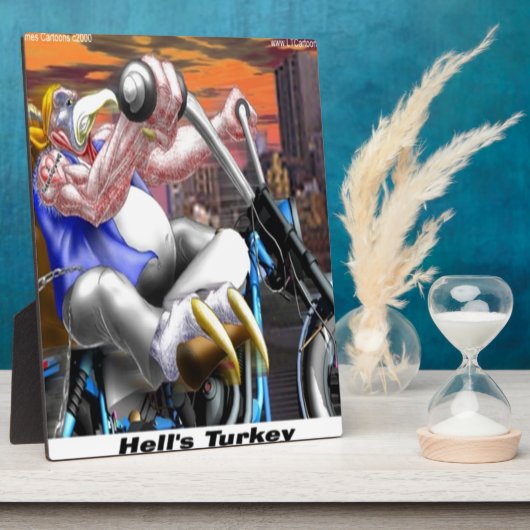 トルコバイクもしくは自転車に乗る人 おもしろい フォトプラーク (側面)