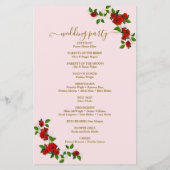 トルコバラフラワーズボタニカル結婚式 プログラム (裏面)