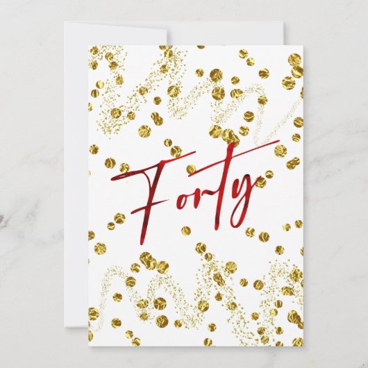 トルコバラ40th誕生日4招待状 招待状 (裏面)