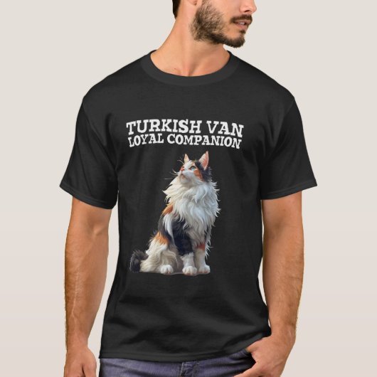 トルコバン猫の飼い主 忠実なコンパニオン ビンテージ Tシャツ (正面)