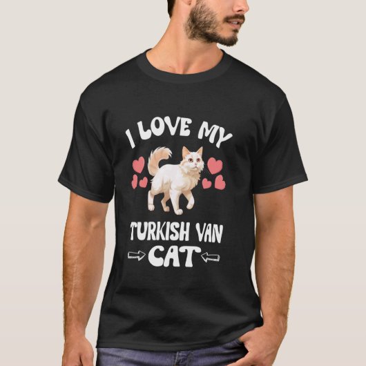 トルコバン猫を愛してやまない Tシャツ (正面)