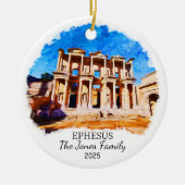 トルコパーソナライズされたエペソオーナメント セラミックオーナメント (正面)