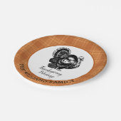 トルコパーソナライズされた感謝祭 ペーパープレート (アングル)