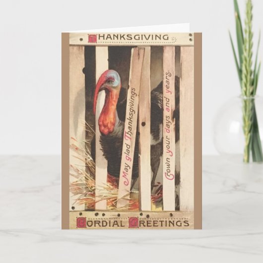 トルコビクトリアン感謝状グリーティングカード シーズンカード (正面)