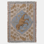 トルコフェイクスタイルティラノサウルスレックス毛布 スローブランケット (正面縦)