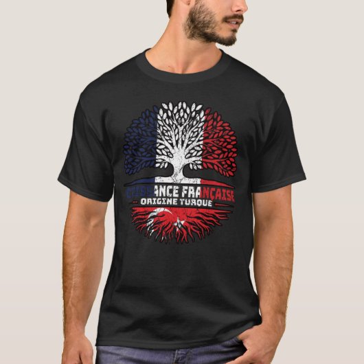トルコフランスのトルコ国旗 Tシャツ (正面)