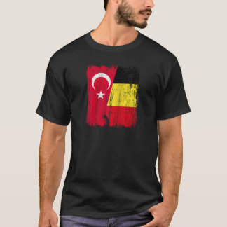 トルコベルギー半旗トルコベルギージャージーRa Tシャツ