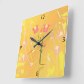 トルコポピー式正方形壁時計 スクエア壁時計 (傾斜)