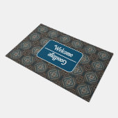 トルコモダンの美しい古いパターンコレクション ドアマット (アングル)