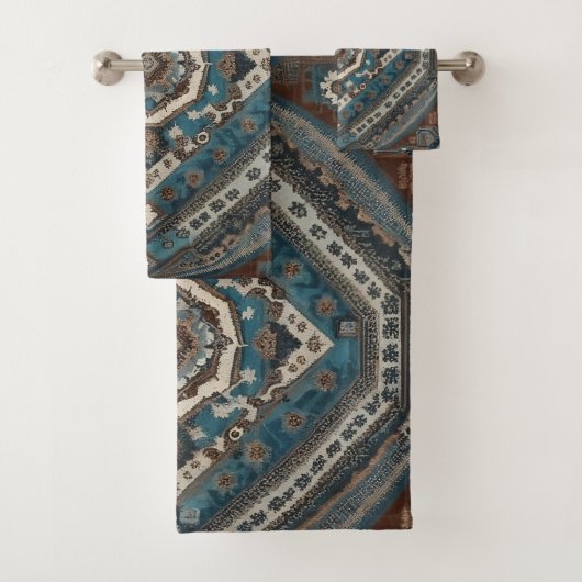 トルコモダンの美しい古いパターンコレクション バスタオルセット (インサイチュ)